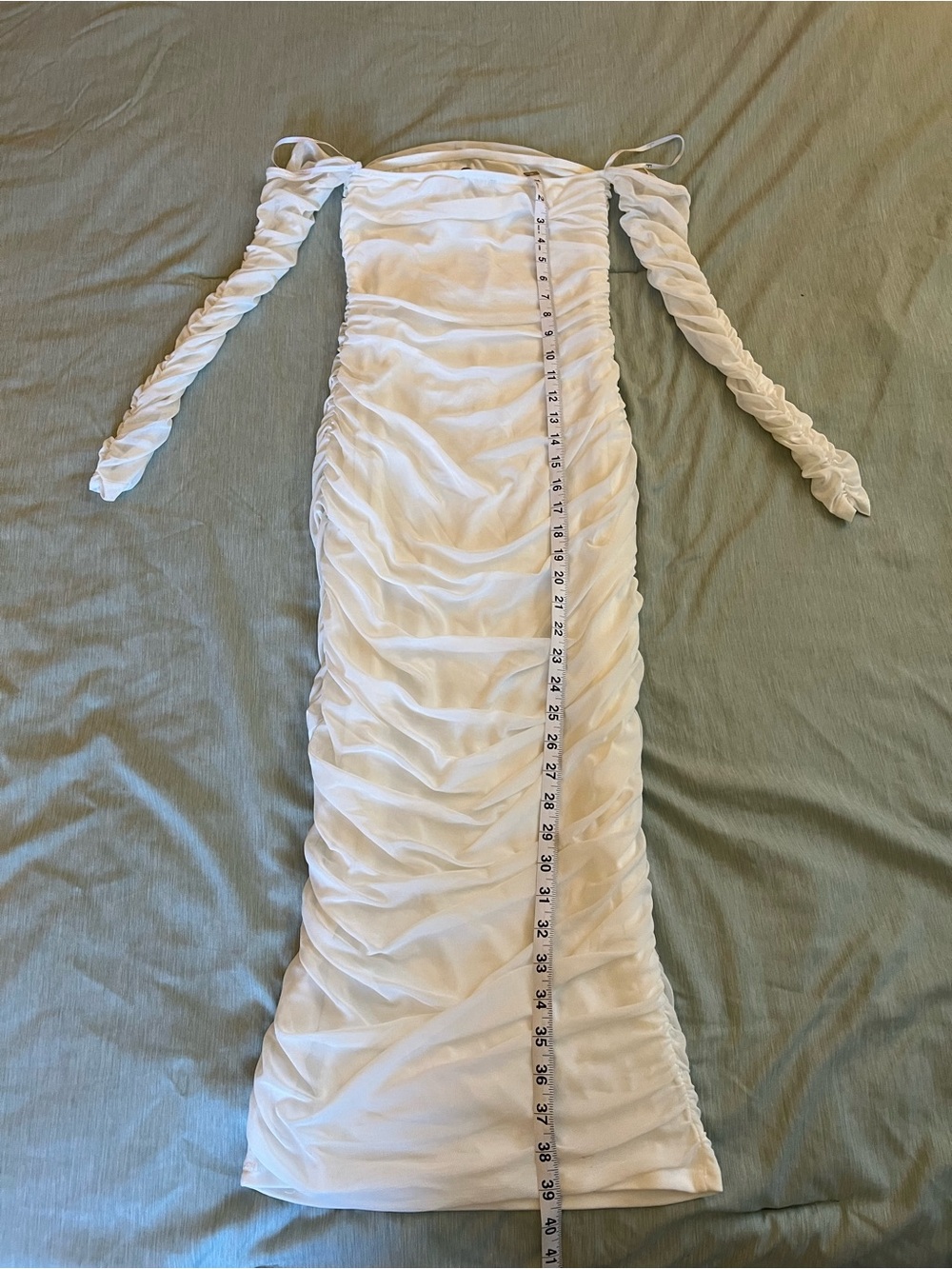 Lulu's White Strapless Ruched Midi Dress - Picture 13 of 15